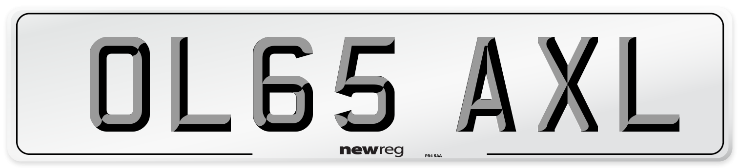 OL65 AXL Number Plate from New Reg